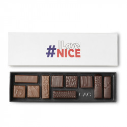 Box of 10 I LOVE NICE chocolates – Artisan chocolatier – online sale