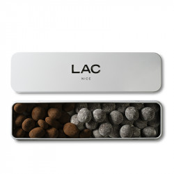 Caramelized hazelnut almonds - PEARLS METAL BOX 150G