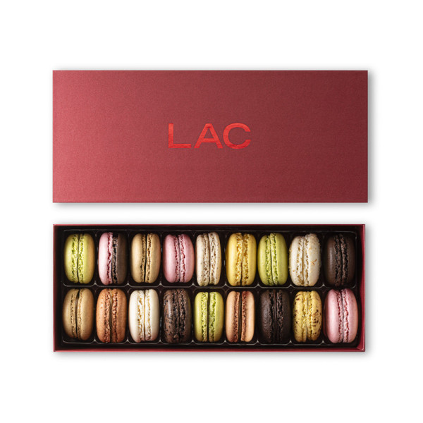 Coffret de 18 macarons - Lac Chocolatier